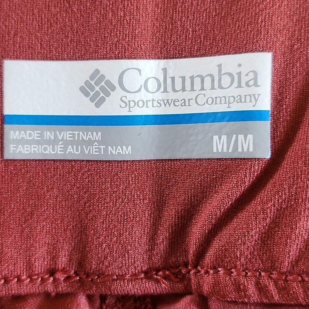 Columbia Rust/Coral Athletic Skirt Skort, Side Pockets, Nylon/Elastane, M - Picture 5 of 7